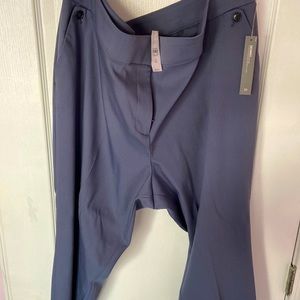 Gray loft plus size ankle length pants